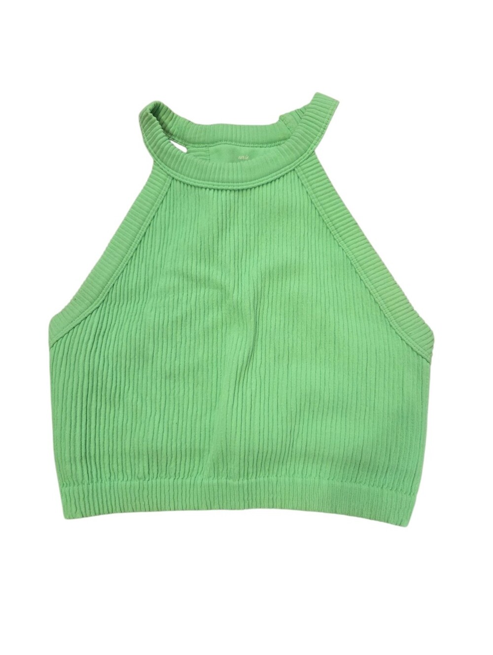Aerie Super Chill Women's Green Cropped Tank Top High Neck Racerback  Stretch SM